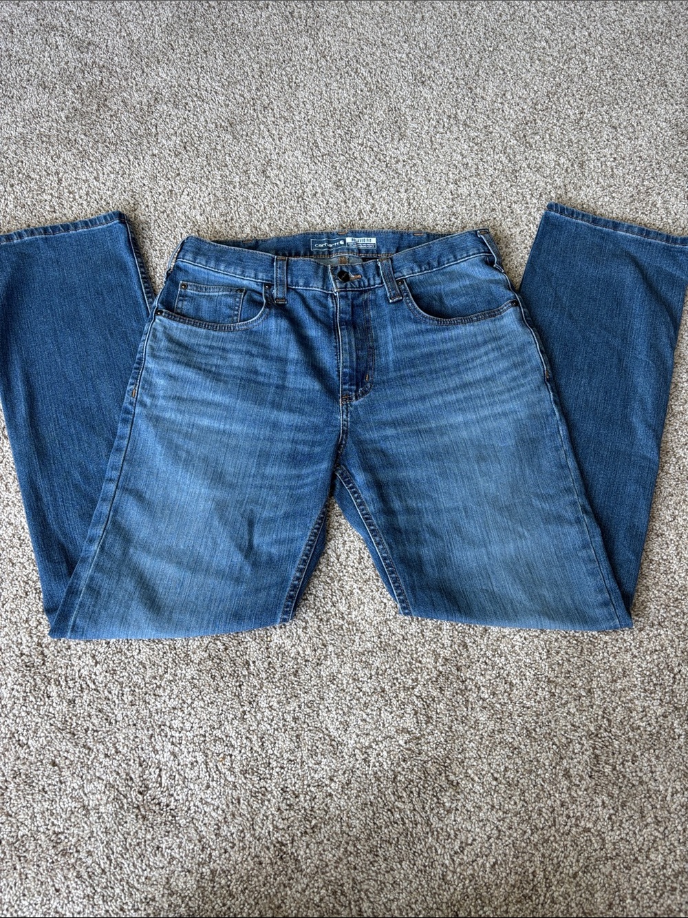 Carhartt Men's Relaxed Straight Jeans in Blue